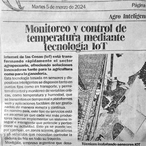 Movilgate IoT - Servicios para el Agro y la Ganadería - Diario El 9 de Julio